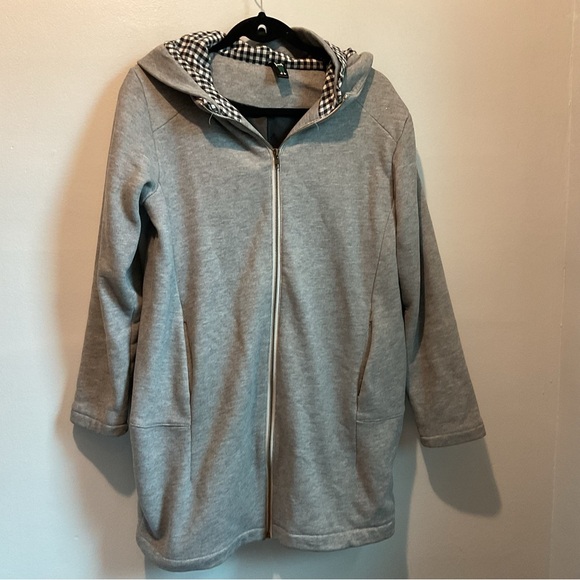 Gray Hooded Zip-Up Jacket - Picture 1 of 7